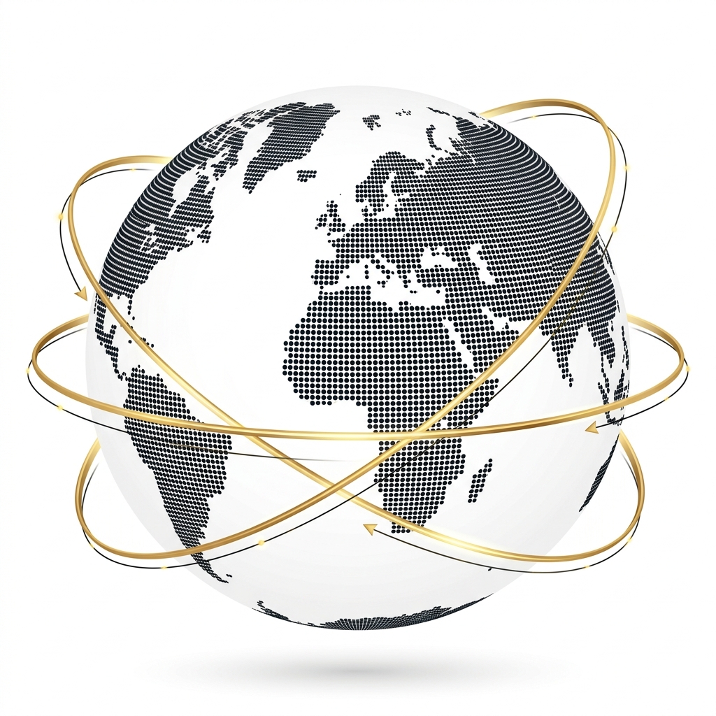 3D Dotted World Map Globe